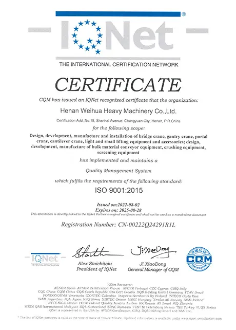 ISO certificate