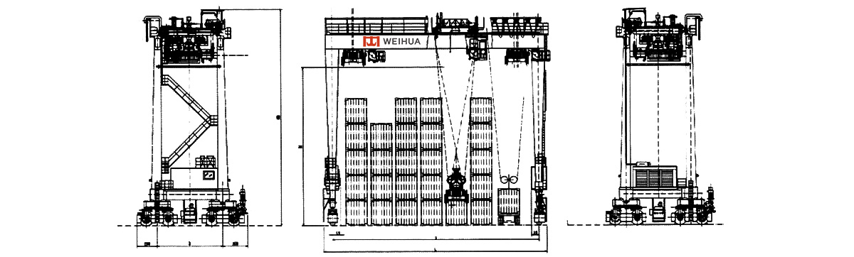 Rubber Tyred Gantry Crane drawing