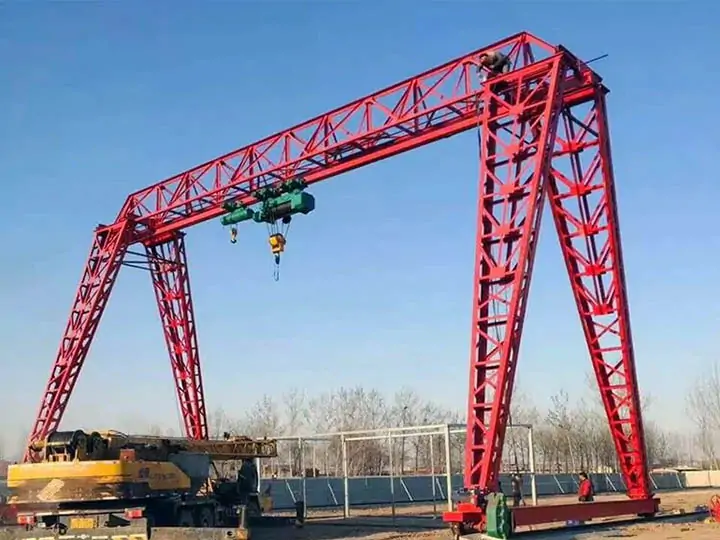Single girder truss gantry crane