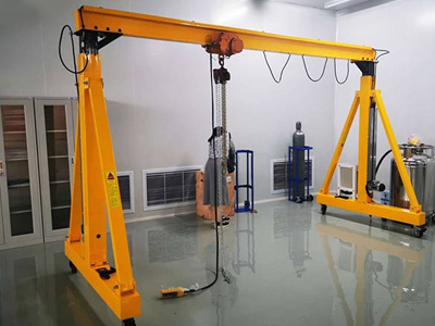 Adjustable height gantry crane