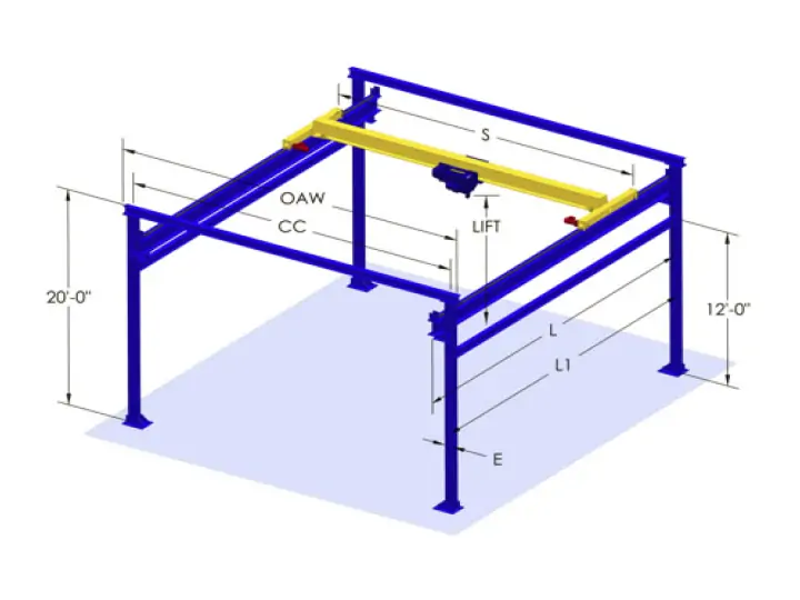 KBK Flexible Free Standing Bridge Crane System