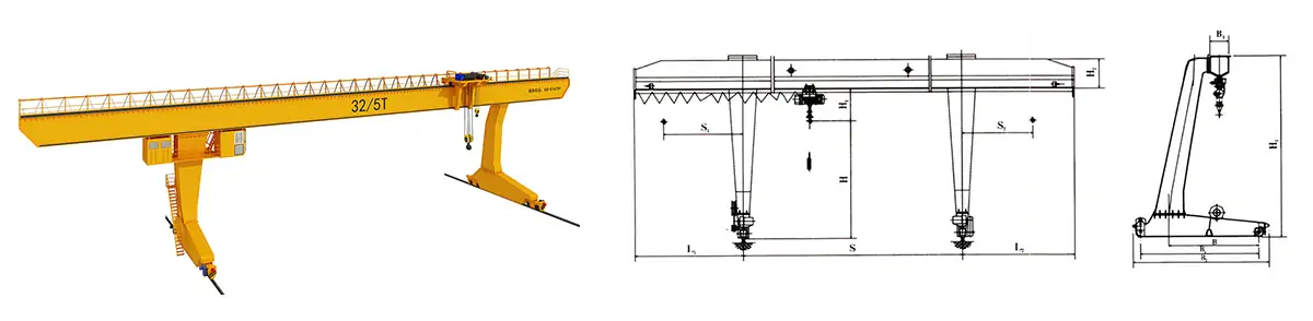 L-Type Single Girder Hoist Gantry Crane