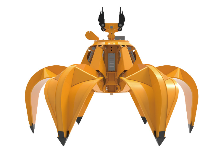 Multi-Flap Orange Peel Grab Bucket