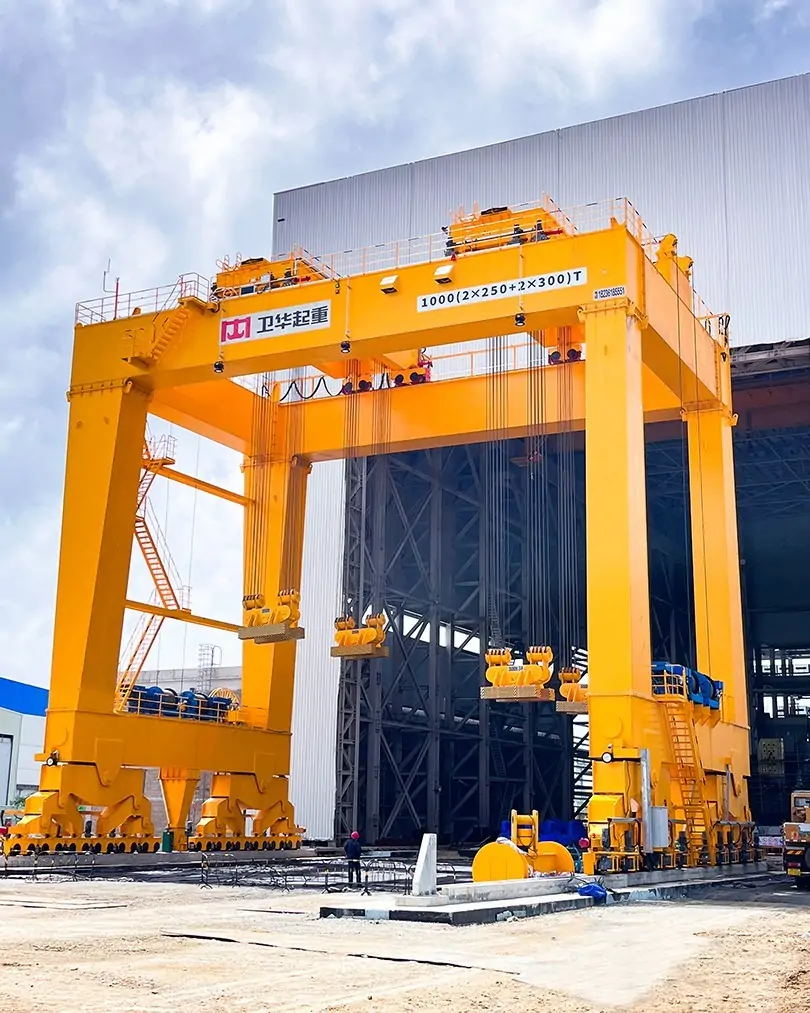 1000-ton Goliath Gantry Crane Helps Offshore Wind Power Test Base