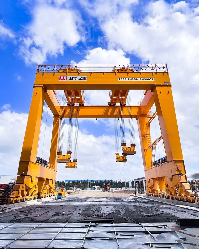 1000-ton Goliath Gantry Crane Helps Offshore Wind Power Test Base