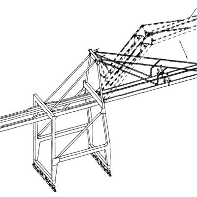 quay crane: 3. Bending main girder (gooseneck type)