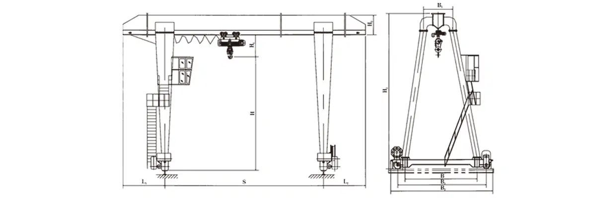 Single Girder Gantry Crane Specification