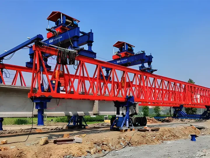 Bridge girder launcher