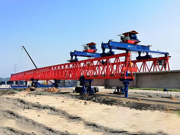 Bridge girder launcher