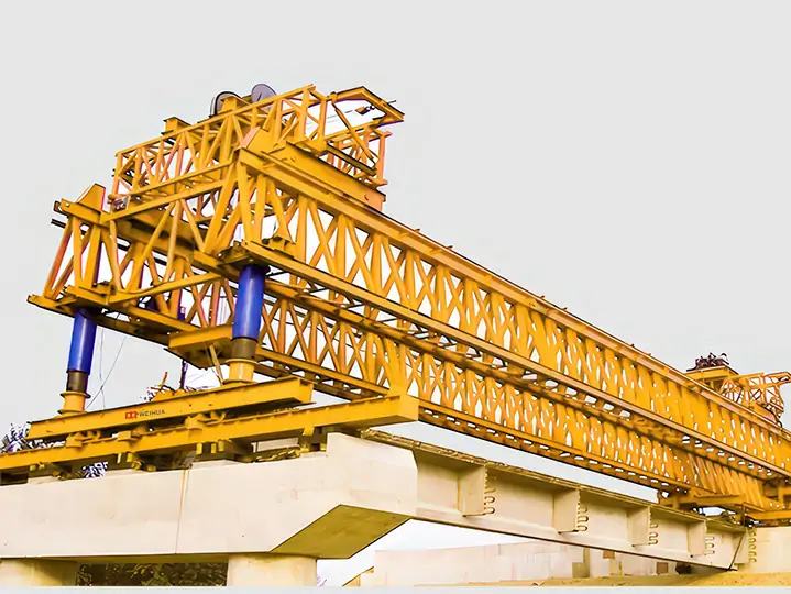 Bridge girder launcher